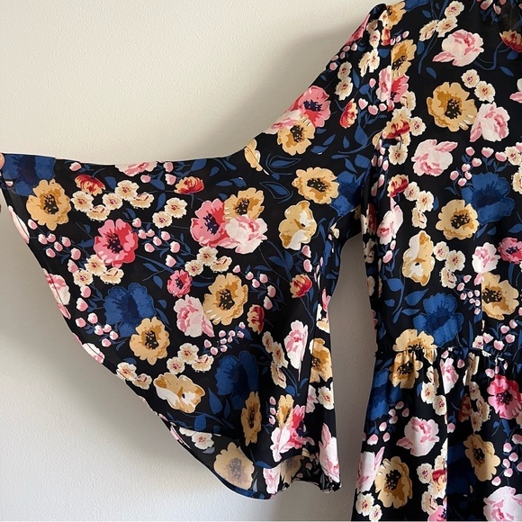 byTiMo Vintage Drape Mini Dress in Flora Black - Picture 9 of 16